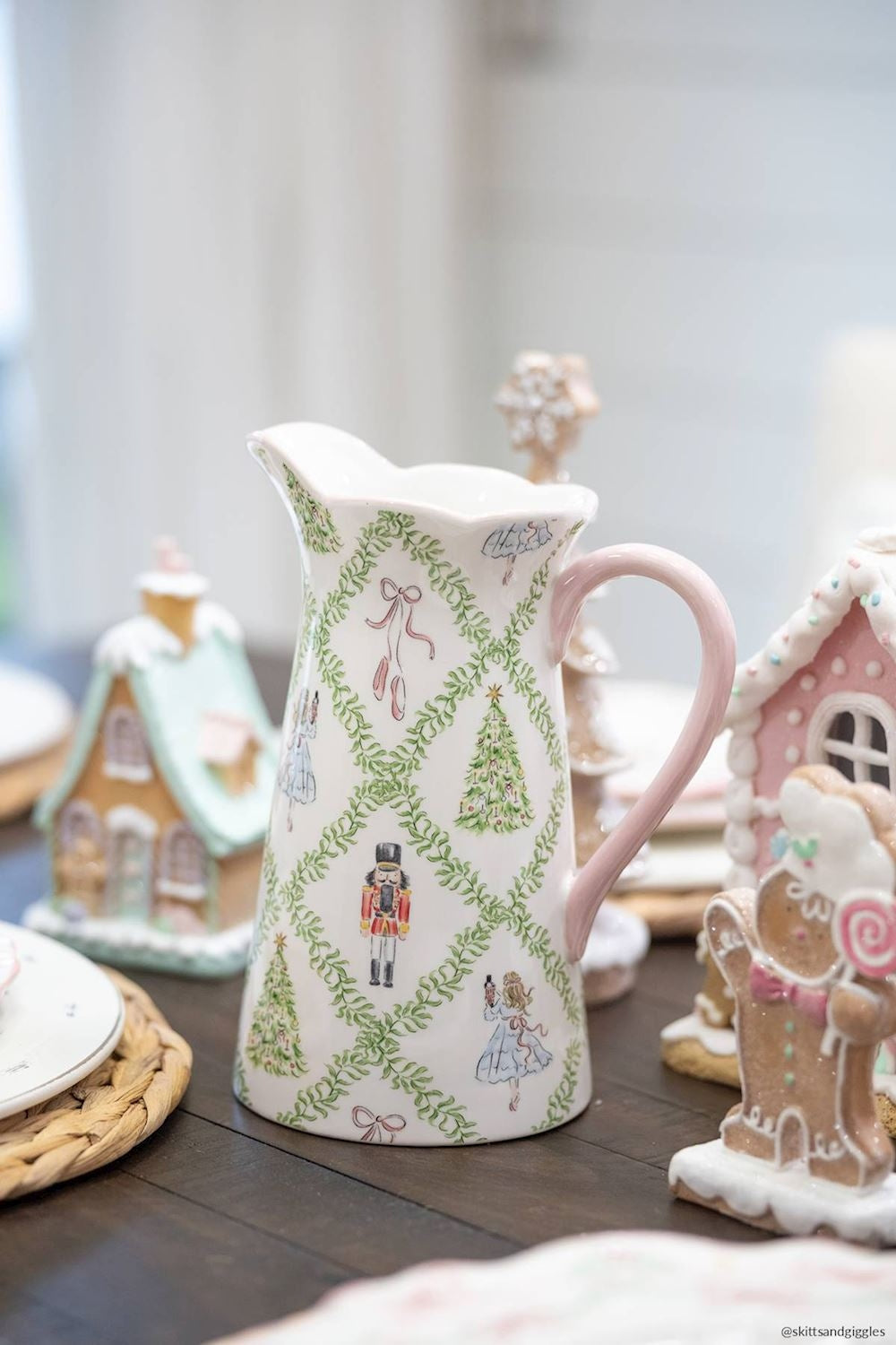 Christmas Nutcracker Ceramic Pitcher