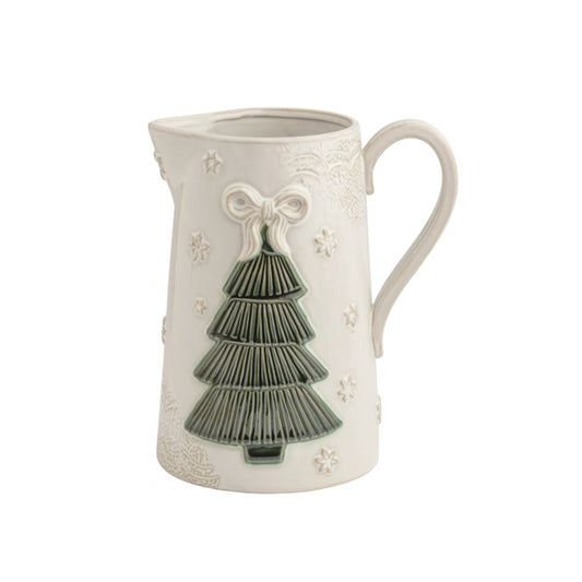 Christmas Tree Ceramic Pitcher