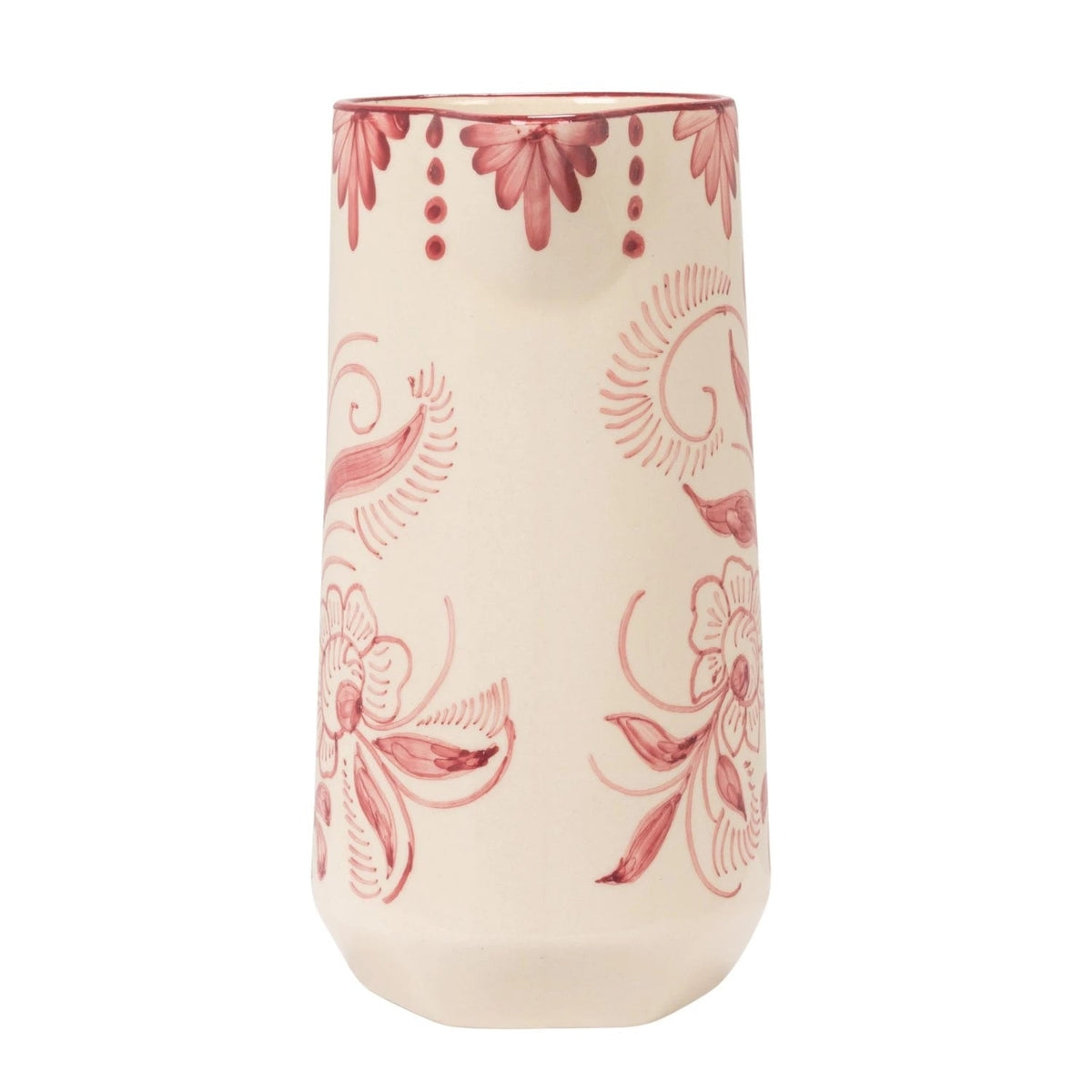 Pink Floral Ceramic Pitcher