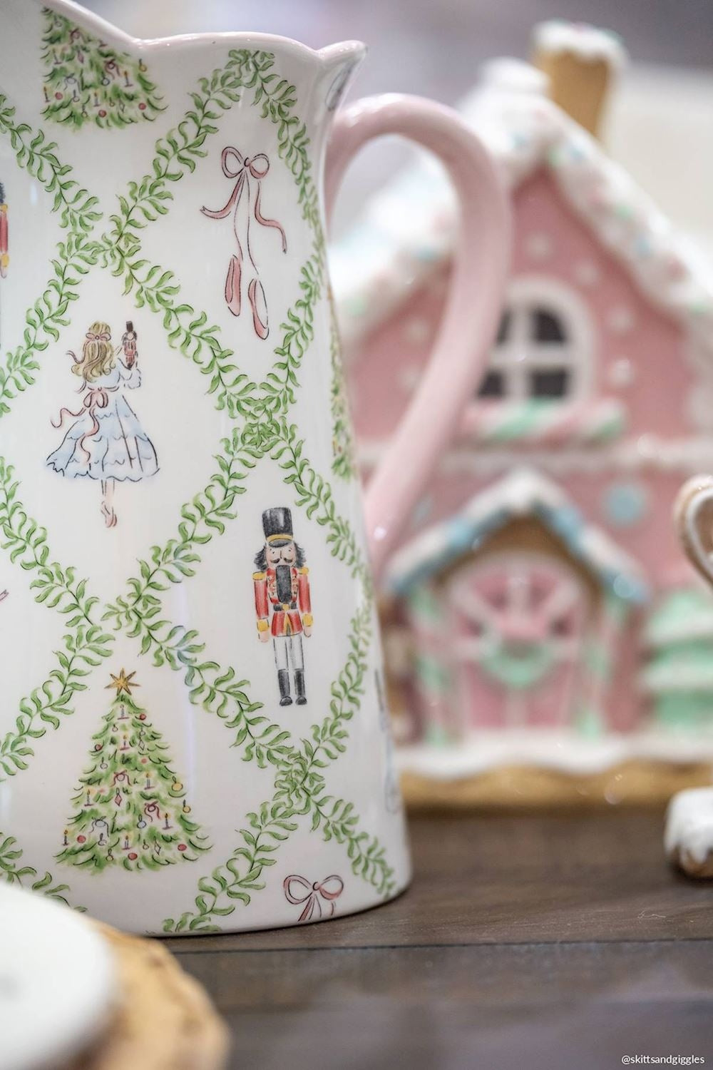 Christmas Nutcracker Ceramic Pitcher